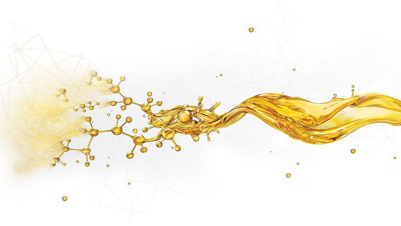 Струмінь масла розпадається на дрібні компоненти