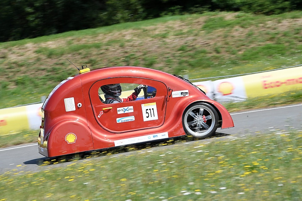 Shell eco marathon red car